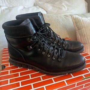 Cole Haan ZEROGRAND HIKER WP in Black Leather US 10.5 Men’s